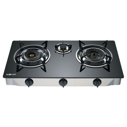 COCINA MUVIP MV0385 3F CRISTAL GAS NEGRA